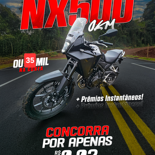 HONDA NX500 0km ou 35K no PIX